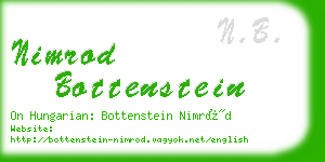 nimrod bottenstein business card